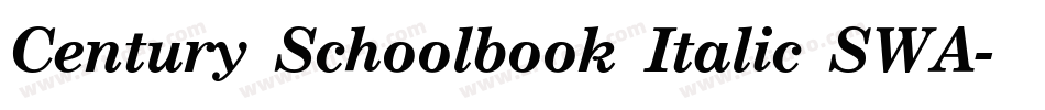 Century Schoolbook Italic SWA字体转换